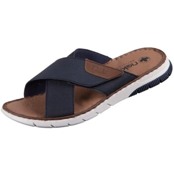 Rieker Slippers blauw Synthetisch - Maat 44