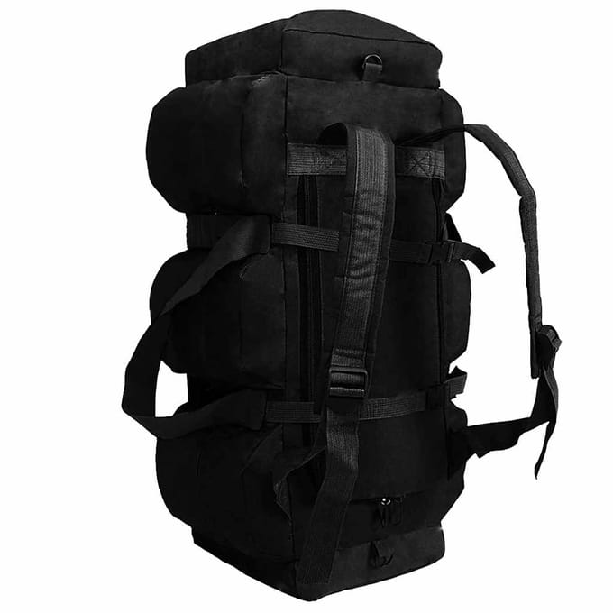 vidaXL - Plunjezak - 3-in-1 - legerstijl - 45 - L - zwart
