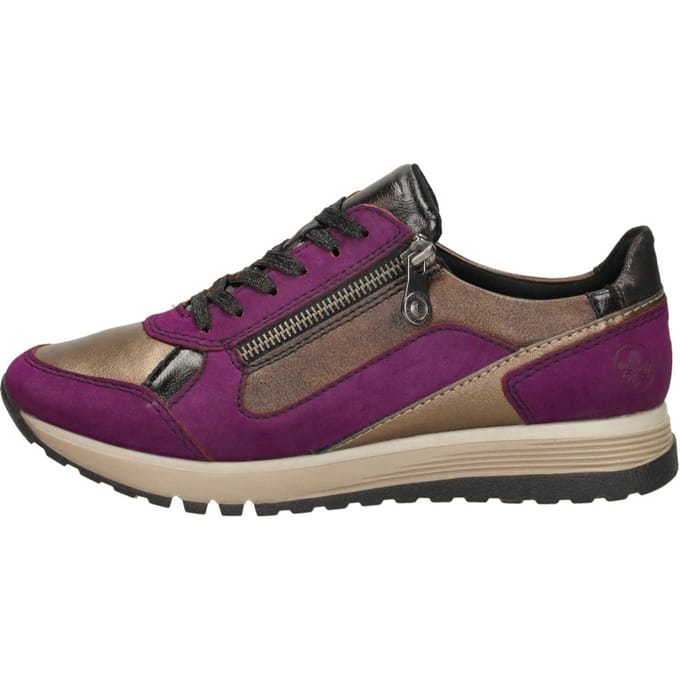 Rieker Sneakers - Dames - Paars - Maat:38
