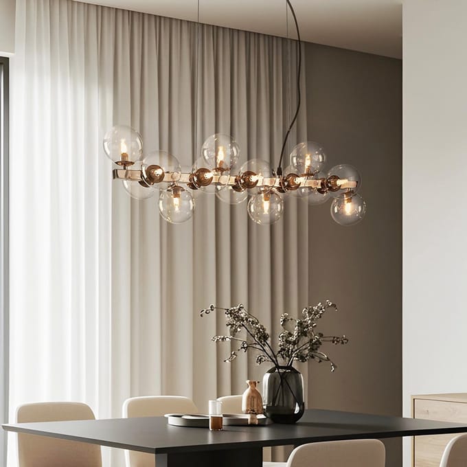 LumenXL Luxe hanglamp 16-lichts - transparant glas - Sunita