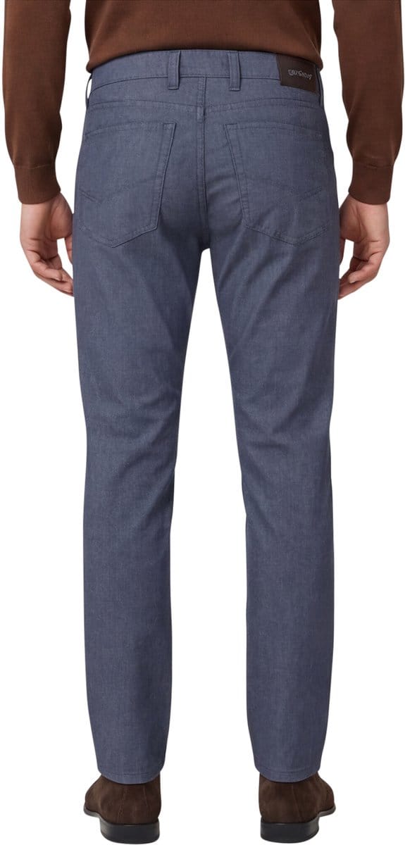 Pantalon Gardeur blauw gemeleerd normale fit