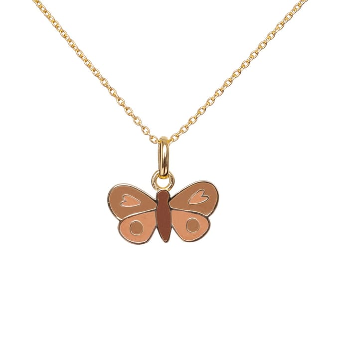 Ketting - Vlinder - Goldplated - Emaille - Kind - VanPauline - speciaal cadeau