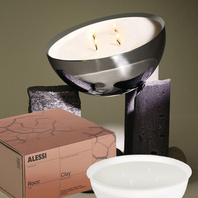 Alessi Rocc-Set-Medium-Clay-Geurkaars-mét-Container