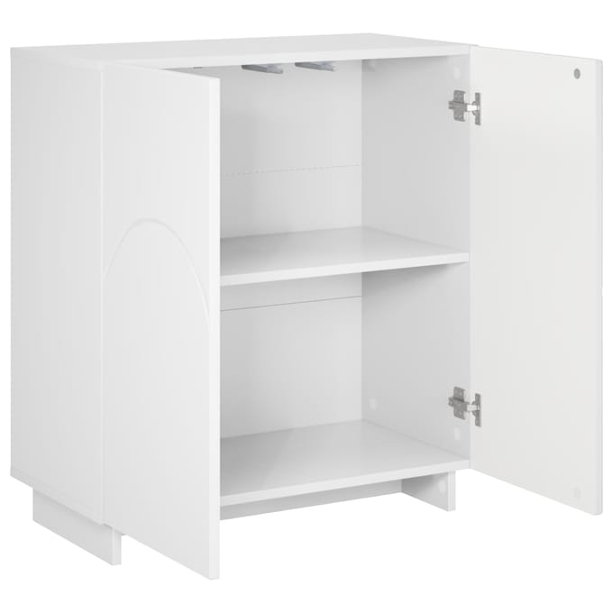 vidaXL - Dressoir - Hoogglans - Wit - 67 - x - 34,5 - x - 75 - cm - Bewerkt - hout