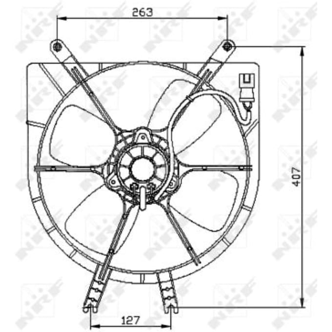 Koelventilatorwiel, motorkoeling NRF 47042