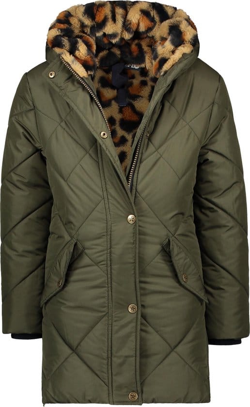 Flo Meisjes Winterjas - Army - Maat 110