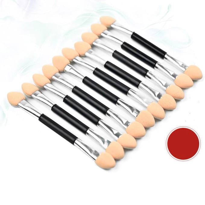 10 stuks Dubbelzijdige Wegwerp Oogschaduw Spons Applicators Make-up Kwast black