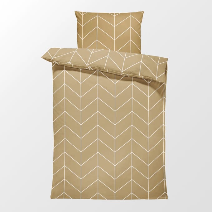 Dekbedovertrek 100% Katoen Premium - 140 x 200cm - 1 persoon - Grate Gold
