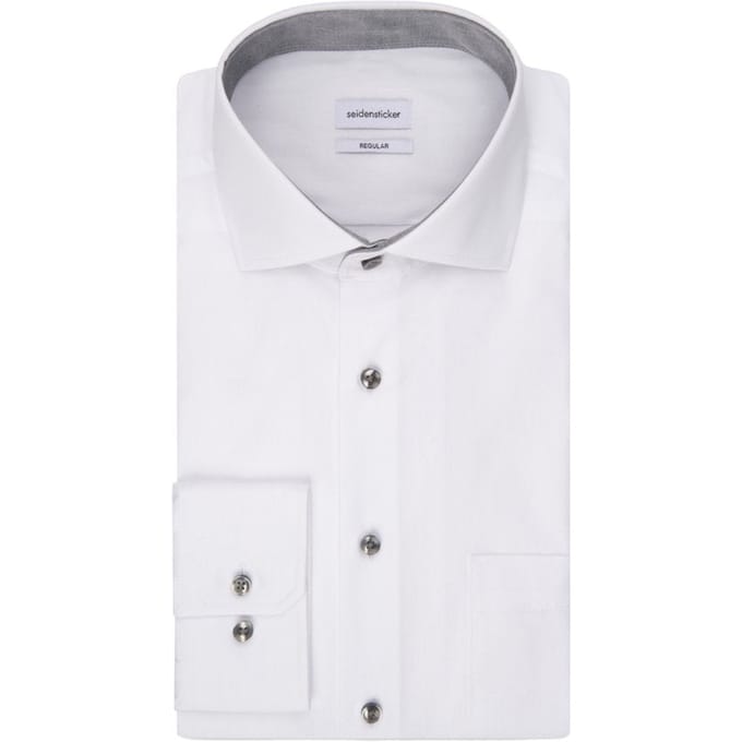 Seidensticker Business Shirt - Wit - Maat 40 - Regular Fit - Spread Kent - Non Iron - 01.165447-01