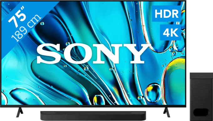 Sony Bravia 3 75" 4K Led (2025) + Sony Bravia Theatre Bar 6 Zwart