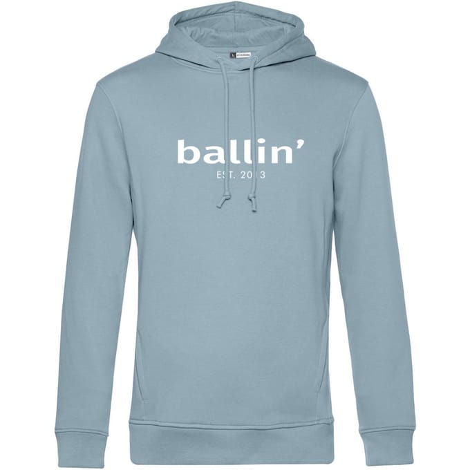 Heren Hoodies met Ballin Est. 2013 Basic Hoodie Print - Blauw - Maat S