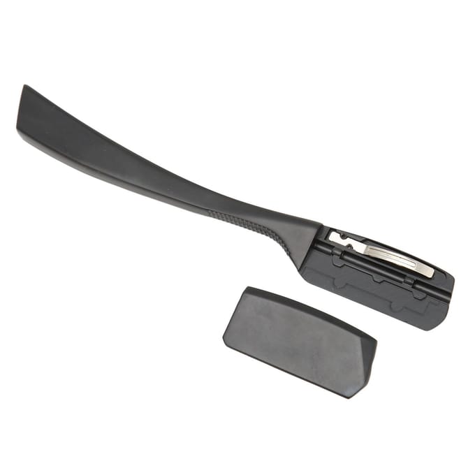Baardmeshouder Straight Edge Zinklegering Ergonomisch Strakke Pasvorm Handmatig Vintage Baardmes Mes gray