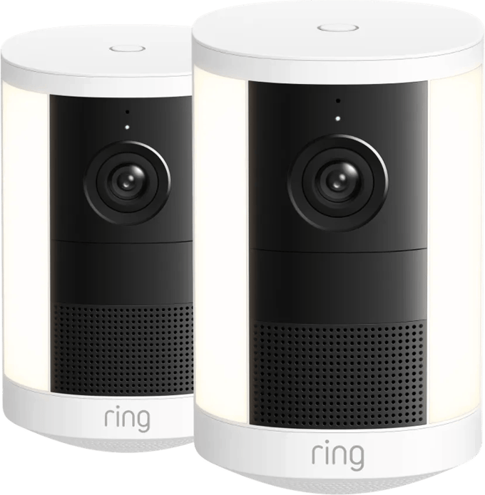 Ring Spotlight Camera 2e Generatie Batterij Wit Duo Pack