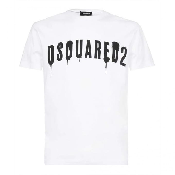 DSQUARED2 heren t-shirt wit / zwart - Maat: XL white