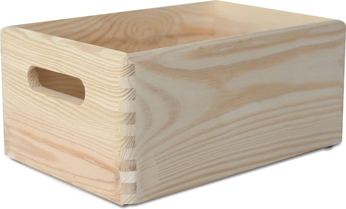 Creative Deco Grote Houten Opbergkist – 30 x 20 x 14 cm – Ongeverfd