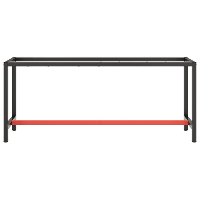 vidaXL - Werkbankframe - 190x50x79 - cm - metaal - matzwart - en - matrood