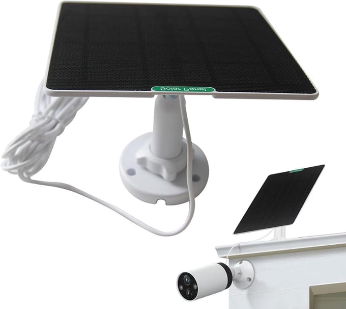 Zonnepaneel - Energie Oplader - Camera Beveiliging - Waterdicht Ontwerp - 50W - Wit