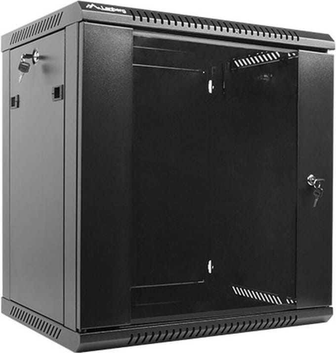 Lanberg WF01-6412-10B - 12U - Wall-Mount Rack Cabinet
