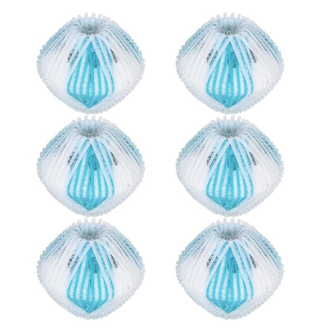 6 stuks Wasmachine Haar Pluis Verwijdering Wasbal Kleding Reinigingsbal Tool BlauwWit white