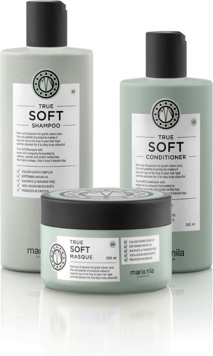 Maria Nila - True Soft Care Set met Masque (Shampoo + Conditioner + Masker)