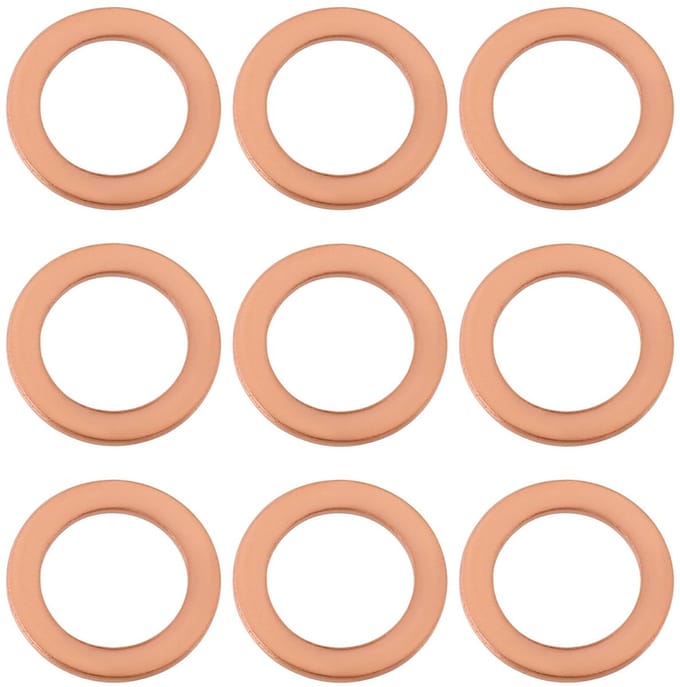 Dailygoods - 200 Stuks Koperen Afdichtingsringen voor Diverse Toepassingen