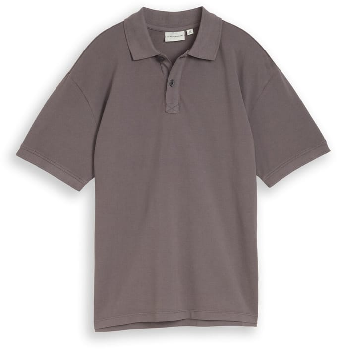 Tom Tailor - Oversized piqué poloshirt - Maat 140 - dark urban grey