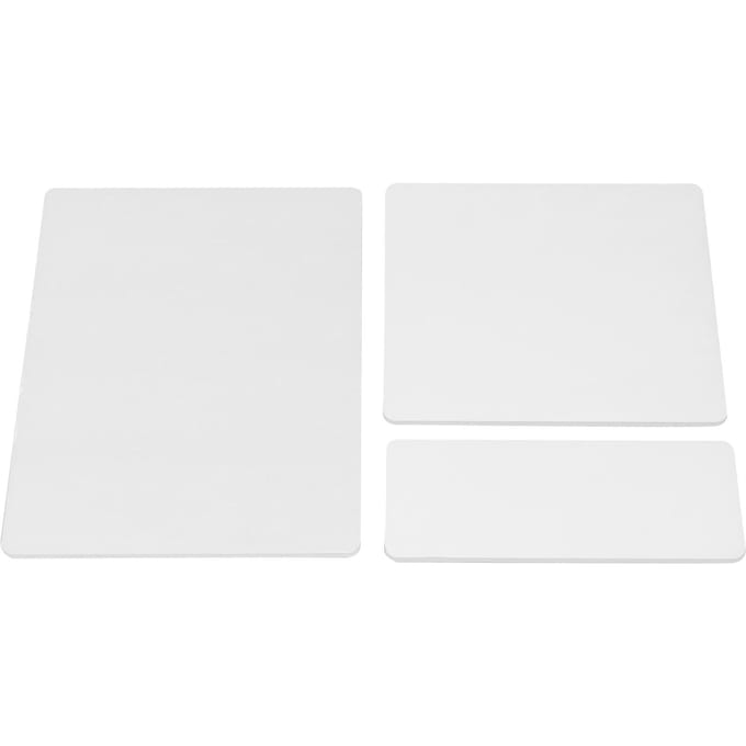 3 Stuks Stansmat 22x15cm 15x15cm 15x6.5cm Plastic Standaard Stansmachine Plaat white