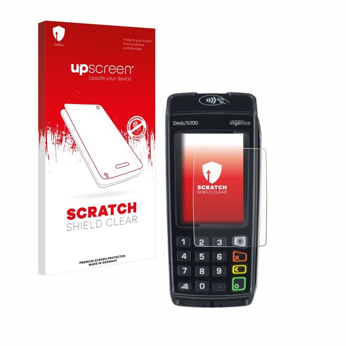 upscreen - Screenprotector voor ingenico Desk/5000 - Folie Beschermfolie transparant