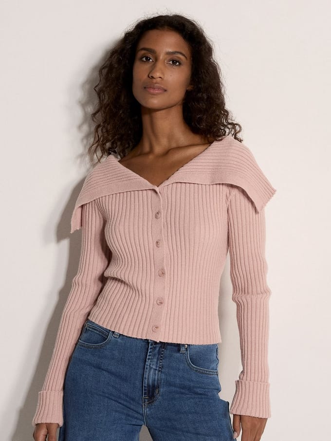V-hals vest met breiband