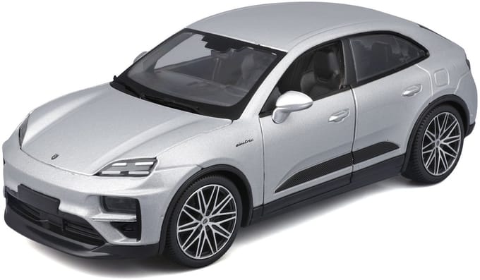 Bburago Modelauto - Porsche Macan - zilver - 19 x 8 x 5 cm - schaalmodel - speelgoedauto