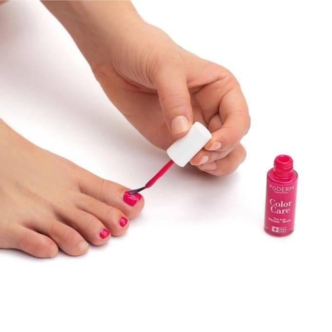 Nagellak - PODERM - Nr. 599 Framboos - Verrijkt met Tea Tree - Antischimmel - 8 ml roze
