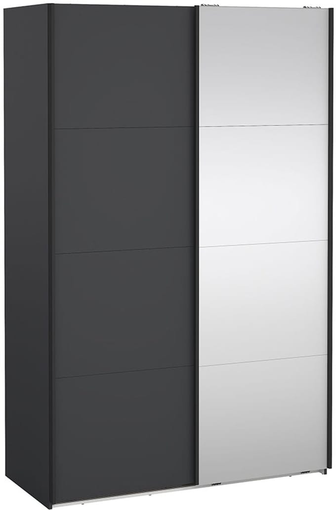 Bergamo schuifdeurkast 2 deuren 140x220cm mat grijs.