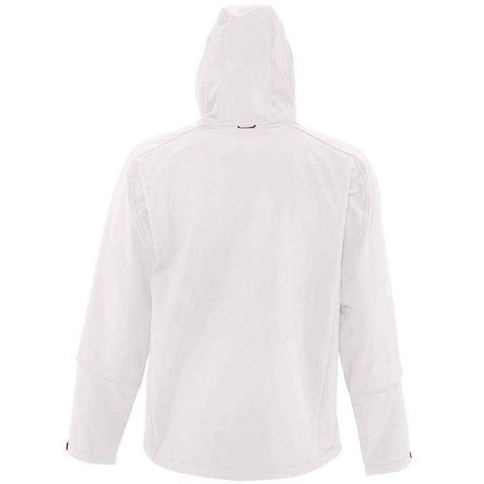 SOLS Heren Replay Soft Shell Jas met capuchon (Wit)