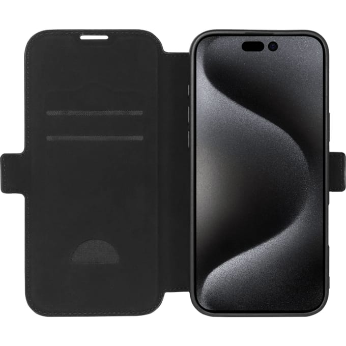 BlueBuilt Apple iPhone 16 Pro Max Book Case Leer Zwart