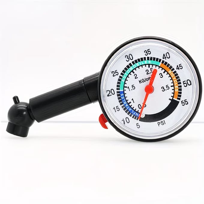 DW4Trading Bandenspanningsmeter Meetbereik 0-4 Bar Houd Meting Vast - Compact Formaat
