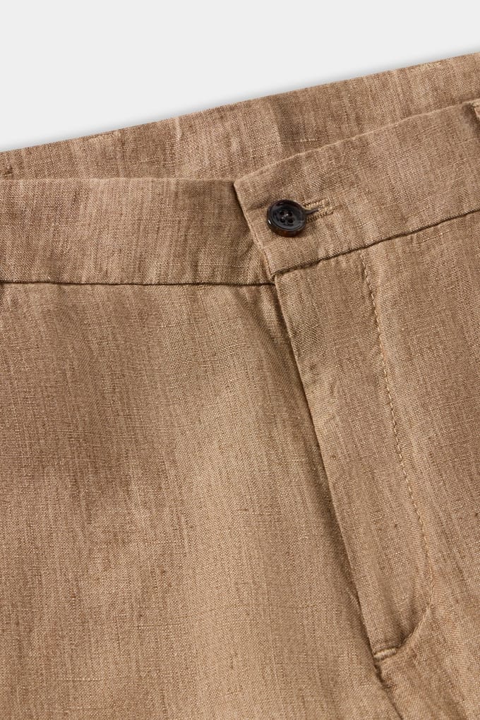 Brooks Brothers Linen Trousers Light Brown Größe: W36 | Maßgeschneiderte Hosen Outlet | Herren | Braun