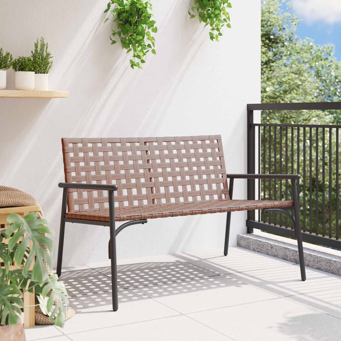 vidaXL Tuinstoel Bruin 110,5 x 79 x 75,5 cm poly rattan