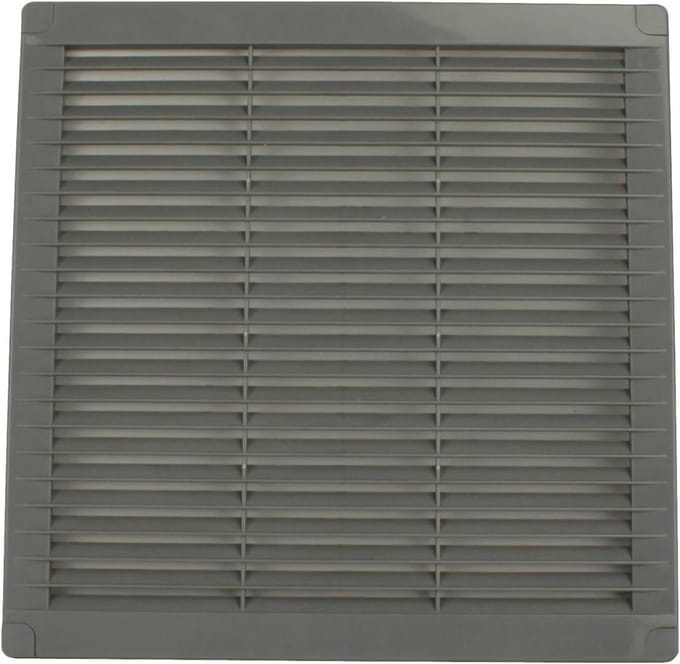 Ventilatierooster Vierkant - Wandrooster - Ventilatie Ruimtes - Verbergbare Montage - 250x250 mm - Grijs