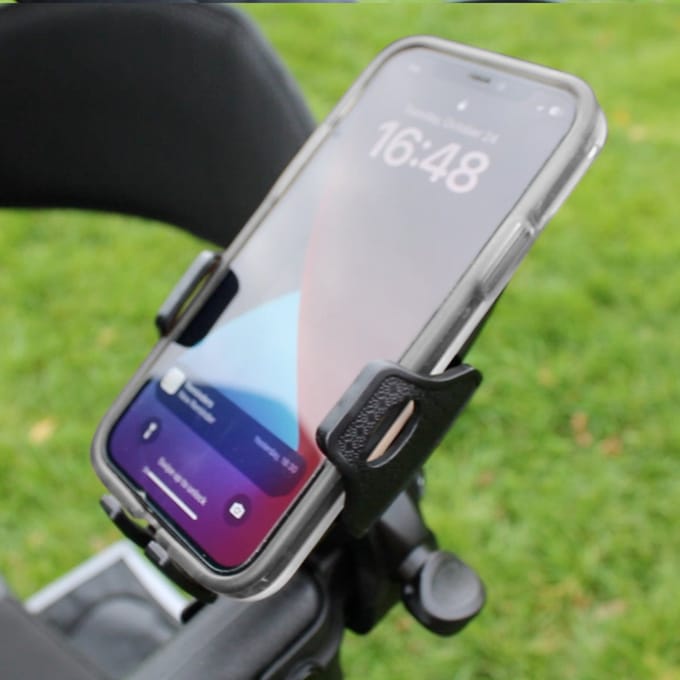 Triumph - Telefoonhouder voor de Prestige - Universeel - Verstelbaar - Draaibaar balgewricht