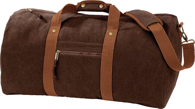 Quadra Vintage Canvas Holdall Duffelzak - 45 Liter (Pakket van 2) (Sahara)