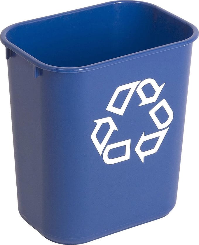 Rubbermaid afvalbak kunststof 12,9 liter blauw