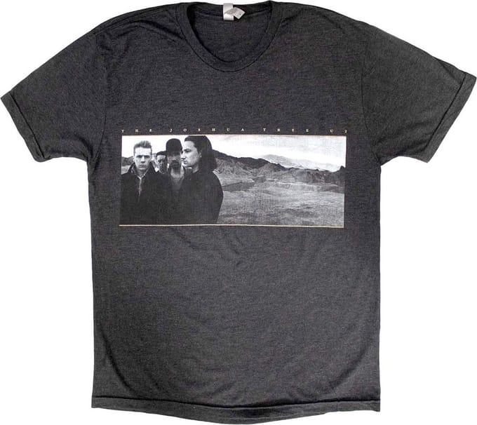 U2 - Joshua Tree Dates 2017 Heren T-shirt - S - Grijs