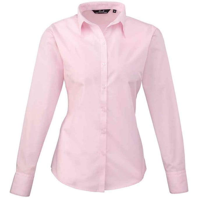 Premier Dames/Dames Shirt Met Lange Mouwen (Roze)
