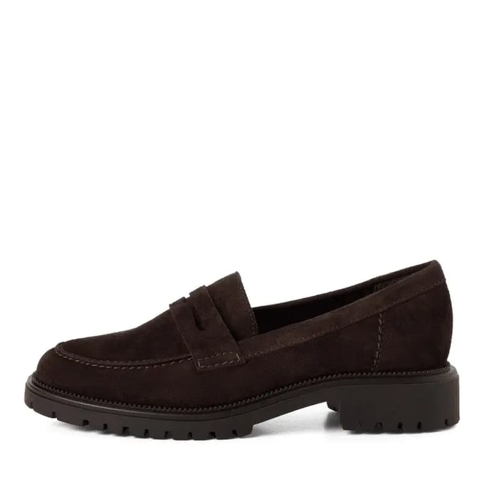 Tamaris Instappers bruin Suede - Maat 36
