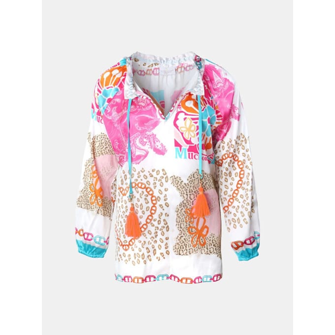 Mucho Gusto ® blouse milano luipaard hart paisleyprint