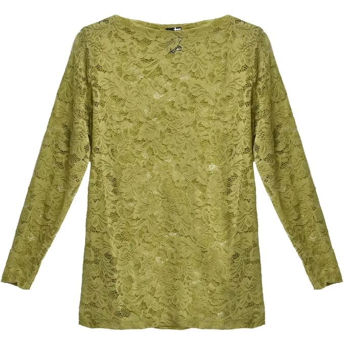Vrouwen blouse met lange mouwen van kant Mat Fashion