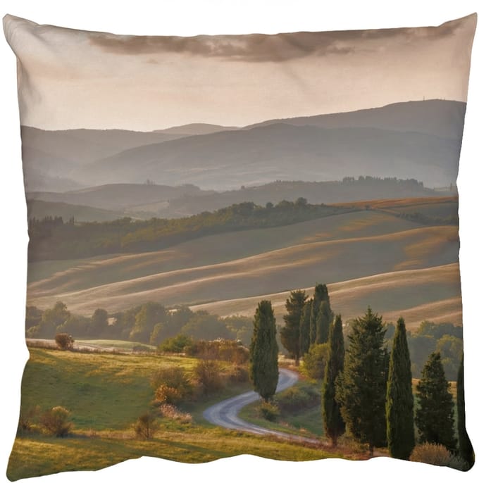 Sierkussens - Kussentjes Woonkamer - 40x40 cm - Toscaans - Landschap - Heuvels