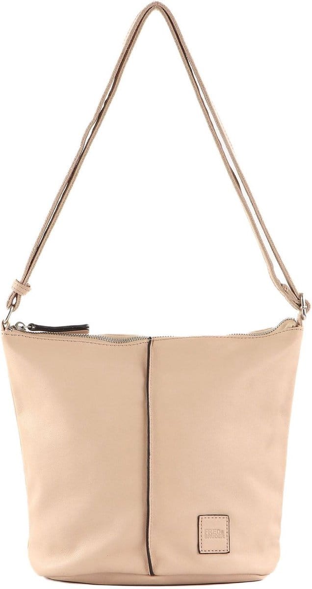 FREDsBRUDER Leren Schoudertas FB Bucket Shoulderbag Cotton Beige