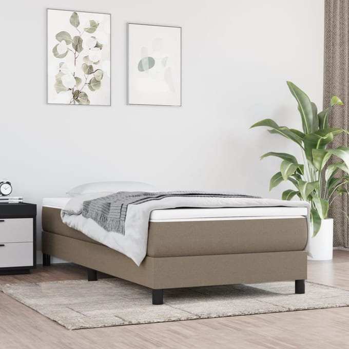 vidaXL - Boxspring - bed - 80x200 - cm - stof - taupe