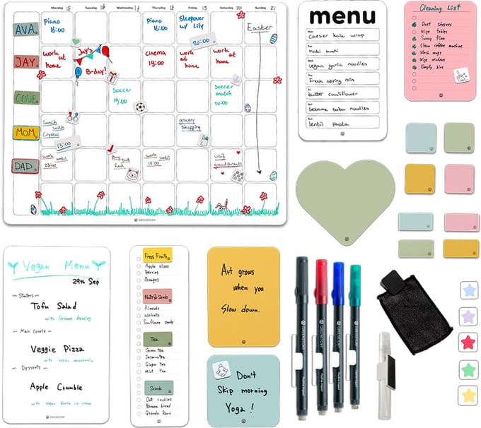 GreenStory - Family Package - Zelfklevend - Wit - Sticky Whiteboard